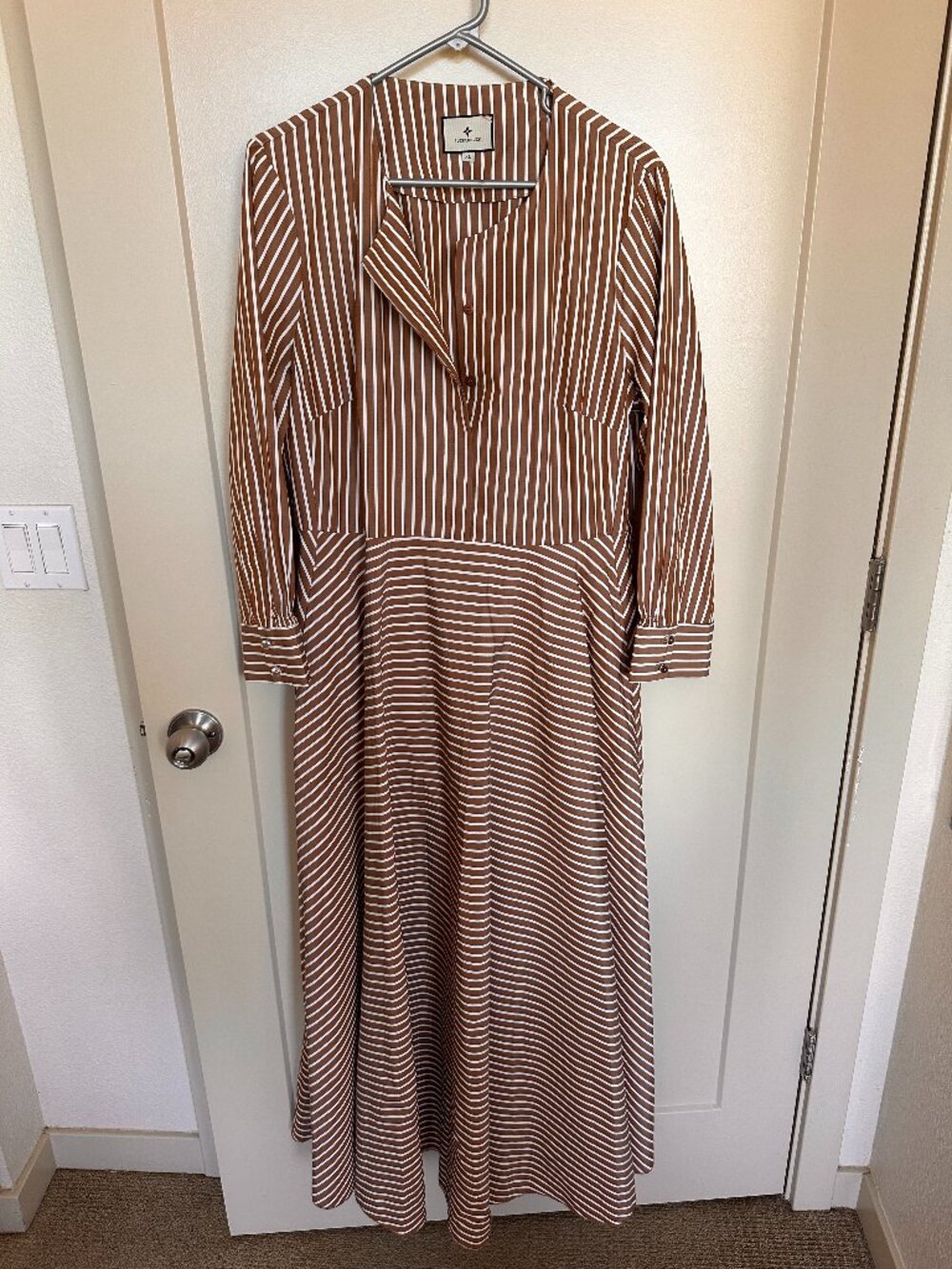 Tuckernuck Brown Striped Dress XL